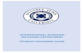 INTERNATIONAL ACADEMIC RELATIONS DEPARTMENT …internationalrelations.aydin.edu.tr/docs/IAU_Student_Exchange_Pack… · (Transcripts or an accompanying document should show the student's