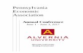 Pennsylvania Economic Association Conference Proceedings 2017.pdf · Pennsylvania Economic Association 2017 Conference Proceedings 6 Acknowledgement Dr. Thomas Flynn, President, Alvernia