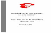 FREDERICKSBURG INDEPENDENT SCHOOL DISTRICT 2020 2021 … · fredericksburg independent school district 2020–2021 covid-19 return to school plan revised 08-04-2020
