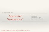 FYS3500 - spring 2019 SpacetimeFYS3500 - spring 2019 Spacetime Symmetries* Alex Read University Of Oslo Department of Physics *Martin and Shaw, Particle Physics, 4th Ed., Chapter 5