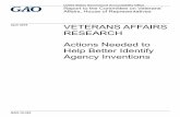 GAO-18-325, VETERANS AFFAIRS RESEARCH: Actions Needed to ... · affiliated universities; and two of the three members of a subcommittee of the National Research Advisory Council that