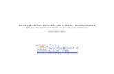 RESEARCH TO REVITALIZE RURAL ECONOMIES · Venture Capital Financing for Entrepreneurs in Rural Businesses 2) Innovation and Sustainability in Rural Communities a. ... Dr. Alison Blay‐Palmer