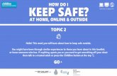 HOW DO I KEEP SAFE? · KEEP SAFE? HOW DO I AT HOME, ONLINE & OUTSIDE TOPIC 2 👋 Hello! This week you will learn about how to keep safe outside. You might have been through similar