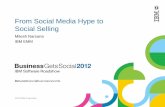 From Social Media Hype to Social Sellingpublic.dhe.ibm.com/software/th/bizgetssocial/1.4_Mitesh-biz_track_F… · Social spans all 3 types of content and media Customer e Owned media