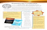 Hypnotherapy Certification - transpersonalpower.comtranspersonalpower.com/.../07/Hypnotherapy-Training... · Hypnotherapy Certification October 15-19, 2014 Weds-Sun 9am-5pm Crestwood