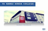 TE RANGI HIROA COLLEGE - University of Otago · Rubbish & recycling from your room should be regularly taken to the recycling bins and rubbish skip via the corridor behind reception