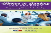 CONFERENCE Women in BankingWEB.pdf · attend and discover inspiration and empowerment. Who Should Attend This program is designed to encourage, support, and inspire women to reach