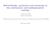 Self-similarity, symmetry and anisotropy in the ... · Laha & Rohatgi (1981), D & Pipiras (2011,2012), etc.) (domain):operator scalingmeasures, scalars.s. random elds (Samorodnitsky