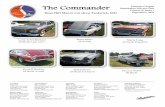 The Commander2 The Commander is the monthly publication of the Potomac Chapter, Studebaker Drivers Club. Subscription is by membership to the Potomac Chapter at $15.00 yearly. Canada/Mexico
