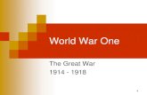 World War Onessahistory.weebly.com/uploads/3/8/0/7/38073261/wwi.pdf · Franz Ferdinand was ... Pretend that the Archduke Ferdinand was never assassinated. Would a world war eventually