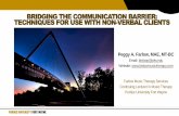 BRIDGING THE COMMUNICATION BARRIER: TECHNIQUES FOR USE WITH NON-VERBAL ...€¦ · Non-verbal communication alternatives for handicapped individuals 7. Teaching young people who are