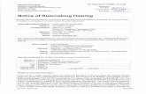 Notice of Rulemaking Hearing · 2018-09-13 · word "oil." The proposed change will make the regulation consistent with Tenn. Code Ann. § 68-211-1016 (Used Oil Collection Act of