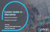 Investor Update on Alternatives...Investor Update on Alternatives Where Are We In The Market? What Does The Future Hold? Jesse Fahy Manager of Private Capital Data, Preqin March 2019,