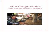 BIBLIOGRAPHY AND ABSTRACTS OF THAI POULTRY SCIENTIFIC … · bibliography summarizes published reports and grey literature about poultry production in Thailand in the fields of (i)