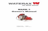 MARK-3 Owner's Manual...WATERAX MARK-3 Owner's Manual 03/2016 5 Features and Benefits of the WATERAX MARK-3 series include: Quick release clamp and swappable pump ends …