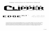 Safety Instructions & Operators Manual · Congratulations for buying a Country Clipper product. Your Country Clipper Zero Turn Radius Riding Mower was designed and built to provide
