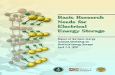 Basic Research Needs for Electrical Energy Storage: Report ... · BASIC RESEARCH NEEDS FOR ELECTRICAL ENERGY STORAGE Report of the Basic Energy Sciences Workshop for Electrical Energy