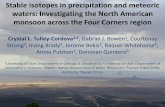 Stable isotopes in precipitation and meteoric waters ... · Stable isotopes in precipitation and meteoric waters: Investigating the North American monsoon across the Four Corners