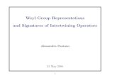 Weyl Group Representations and Signatures of Intertwining ...atlas.math.umd.edu/papers/summer04/thesis_