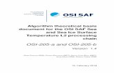 Algorithm theoretical basis document for the OSI SAF Sea ...osisaf.met.no/docs/osisaf_cdop3_ss2_atbd_hl-l2-sst-ist_v1p4.pdf · v1.0 Feb. 2015 Gorm Dybkjær For PCR v1.1 April 2015