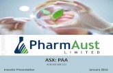 ASX: PAApharmaust.com/.../11/160118_USA-Roadshow-Presentation-January-… · presentation, or any information provided in connection with it, ... Lead product PPL-1 (Monepantel-MPL)