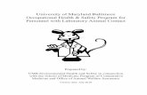 University of Maryland Baltimore Occupational Health ... · The goal of the Occupational Health and Safety Program for Personnel with Laboratory Animal Contact at the University of