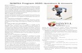 NJWELL Program 2020: Quesions & Answers...and give you an opportunity to speak to a counselor or doc - tor about your health indicators. In addition, participants receive ﬁnancial