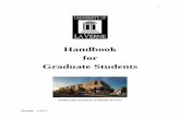 Handbook for Graduate Students · 2018-04-26 · 4 Revised: 3/1/17 Terms of Admission: Graduate students are responsible for reading their admission letters carefully. Students admitted