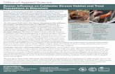 Beaver Influence on Coldwater Stream Habitat and Trout … · 2019-03-29 · Stream habitat will be characterized by measuring water temperature and flow, ... The next phase of the