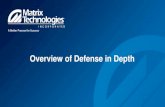 Overview of Defense in Depth - matrixti.com · Overview of Defense in Depth. Overview of Defense in Depth. Becoming Proactive Overview of Defense in Depth •Vulnerabilities can exist