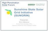 Sunshine State Solar Grid Initiative (SUNGRIN) · 2011-03-03  · • Analysis of solar PV output variation, temporal and spatial, for sites across Florida. • Analysis of potential