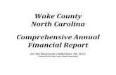 Wake County North Carolina Comprehensive Annual Financial ......Management’s Discussion and Analysis 2 Basic Financial Statements: Government-wide Financial Statements: Statement