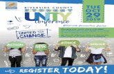 STUDENT RIVERSIDE COUNTY TUE UN …...STUDENT RIVERSIDE COUNTY UN Conference ITY TUE OCT 29 2019 ter Changing your world starts with YOU! THE STUDENT UNITY CONFERENCE is for students