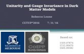 Unitarity and Gauge Invariance in Dark Matter Modelsrebeccaleane.com/Talk_slides/RKLeane_CETUP_2016.pdf• Both EFTs and simplified models are popular frameworks for setting limits