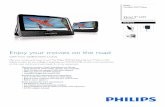 Enjoy your movies on the road - Philips · 2014-06-06 · Enjoy your movies on the road with two widescreen LCDs Play your movies and music in car! The Philips PD9122 featuring two