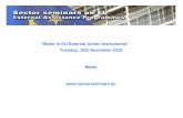 Water in EU External Action Instruments Tuesday, 15th ... · Seminar "Water in EU External Action Instruments" - 2016-11-15 Company Details Sub-sectors Main additional sector Experience