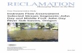 Flow Characterization Study: Instream Flow Assessment ... · In the John Day River Basin, assigned sub-basins include the upper John Day River, North Fork John Day River, and the
