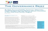 The Governance Brief - Asian Development Bank · 2016-11-04 · Practices on Fiscal Transparency, the Organisation for Economic Co-operation and Development in its Best Practices
