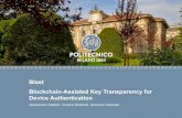 Blast Blockchain-Assisted Key Transparency for Device ... · Blast Blockchain-Assisted Key Transparency for Device Authentication Alessandro Gattolin, Cristina Rottondi, Giacomo Verticale