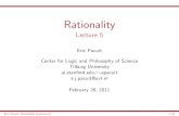 Rationality - Lecture 5epacuit/classes/rationality/rat-lec5.pdf · Eric Pacuit: Rationality (Lecture 5) 3/25. Conceptions of Belief Binary: \all-out" belief. For any statement p,