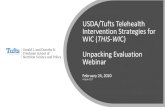 USDA/Tufts Telehealth Intervention Strategies for WIC ... · USDA/Tufts Telehealth Intervention Strategies for WIC (THIS-WIC) Unpacking Evaluation Webinar February 24, 2020 4-5pm