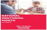 NATIONAL MENTORING MONTH - TeamMates Mentoring€¦ · National Mentoring Month is a great time to thank our mentors for giving their time to be there for the students in your community.