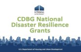 CDBG National Disaster Resilience Grants...National Disaster Resilience Grant (NDR) Funding authority is provided by the Disaster Relief Appropriations Act, 2013 (Public Law 113-2).