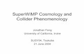 SuperWIMP Cosmology and Collider Phenomenologyhep.ps.uci.edu/~jlf/research/presentations/0406susy.pdf21 June 2004 SUSY04 Feng 2 Based On… • Feng, Rajaraman, Takayama, Superweakly
