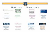 H o t l i n e N u m b e r s Webpage... · They are informed on NAMI Programs, NAMI Support Groups and locate your local NAMI Affiliate. They are trained to help identify the best