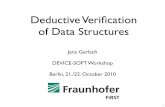 Deductive Veriﬁcation of Data StructuresIntroduction • I will mostly talk about a particular and well known data type stack • The principles to be discussed can be applied to