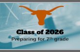 Class of 2026 - Humble Independent School District€¦ · Several 7th grade courses have 6th grade prerequisites: Beginning Art > Intermediate Art or Applied Arts & Crafts Dance