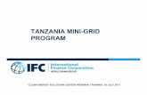 Tanzania Mini-Grid Program (Webinar Presentation) · Capturing the mini-grid opportunity in Tanzania 2 Source: IFC analysis • Based on recent analysis (Electrification Prospectus)