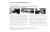 Pressrelease 2016 Johanson – a genuine Swedish …...− Вначале появились барные стулья Aline. Но с момента их появления родилась