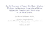 On the Extension of Adams Bashforth Moulton Methods for ...syrte.obspm.fr/astro/journees2019/journees_pdf/SessionV_2/... · Results. O C Station Timespan NPs One-way WRMS, cm McDonald